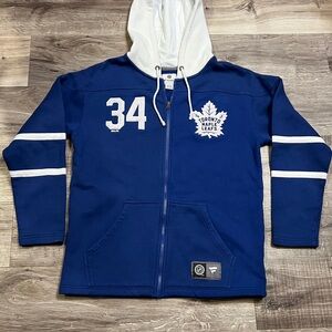 Fanatics Toronto Maple Leafs 34 Matthew’s Blue and White Hoodie Medium